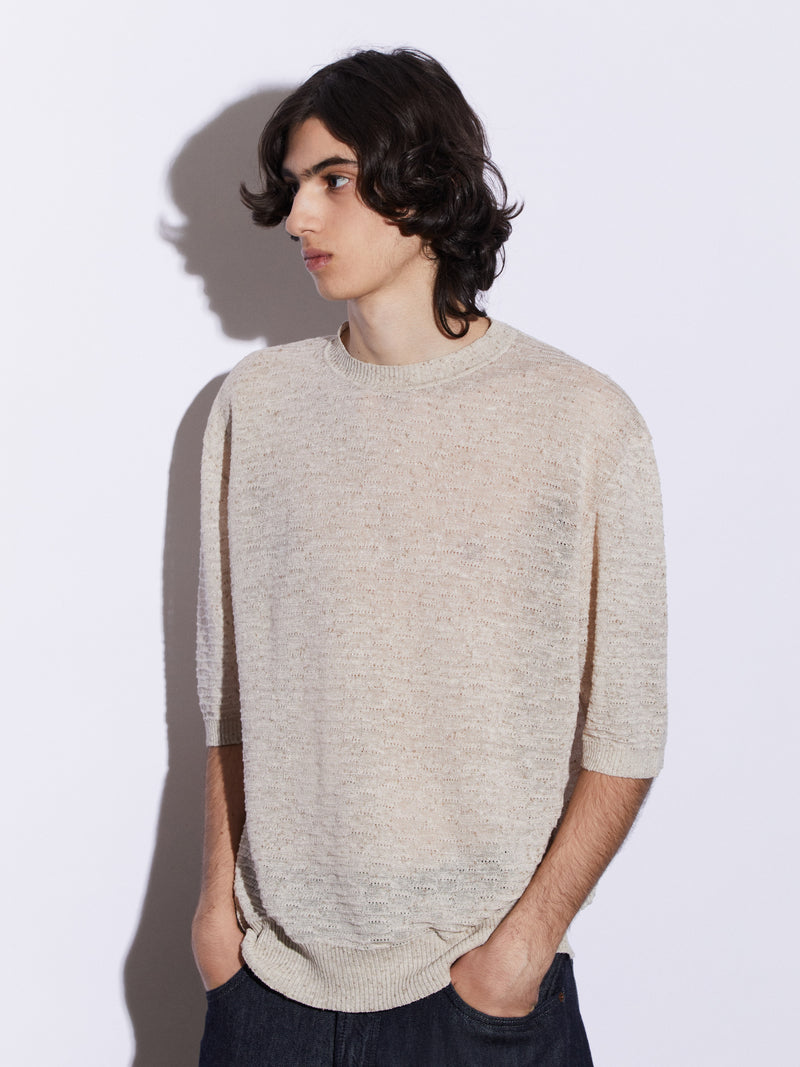T-shirt in Lino e Seta