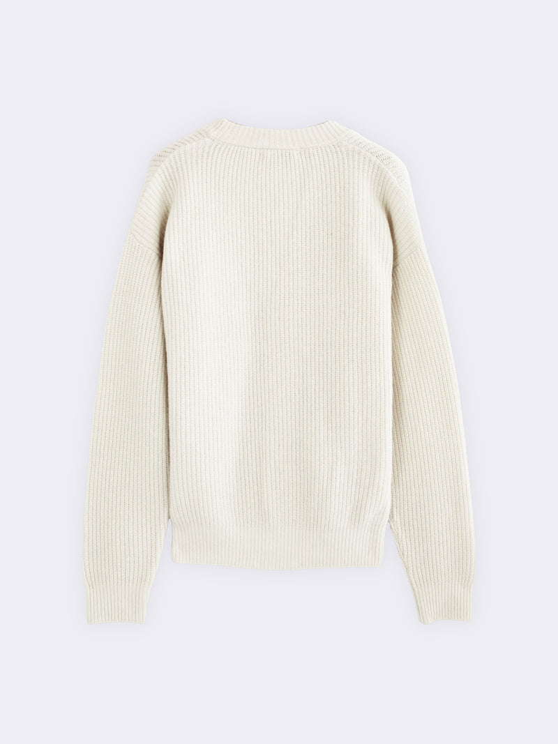 Basic-Cardigan aus Perlenstrick