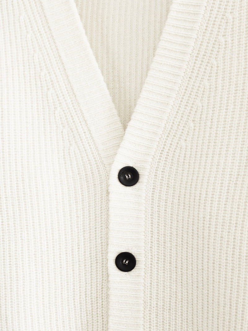Basic-Cardigan aus Perlenstrick