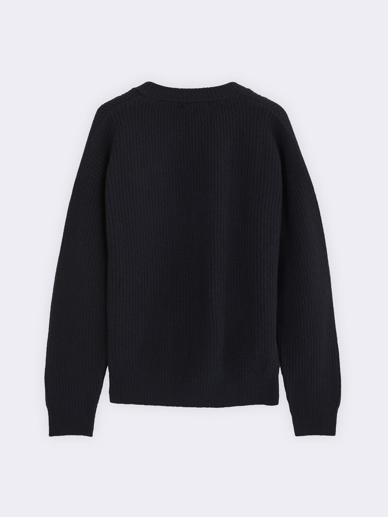 Basic-Cardigan aus Perlenstrick
