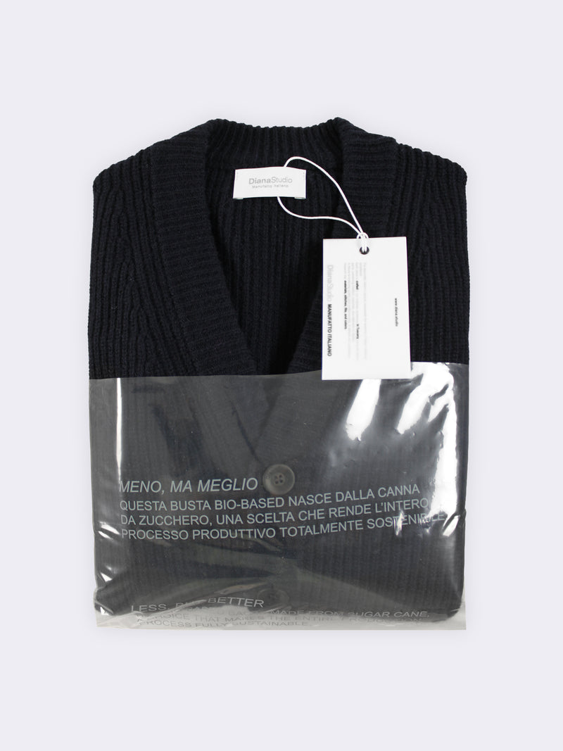 Basic-Cardigan aus Perlenstrick