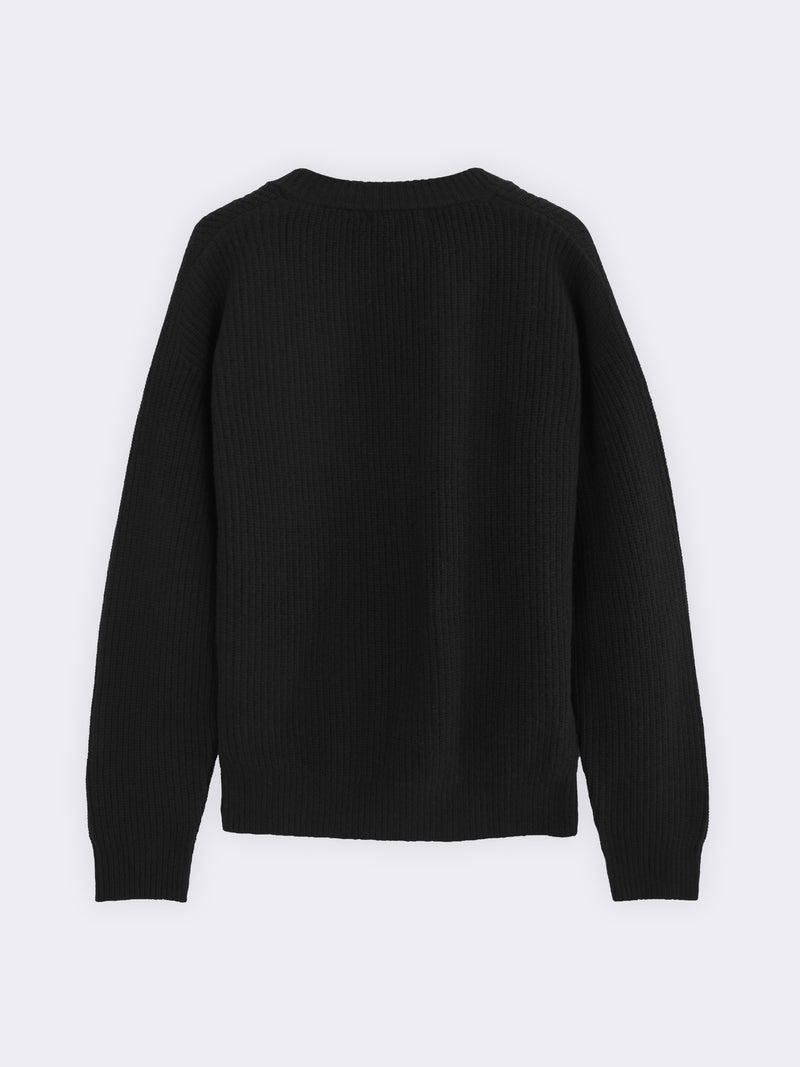 Basic-Cardigan aus Perlenstrick