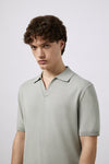 Crêpe viscose polo shirt