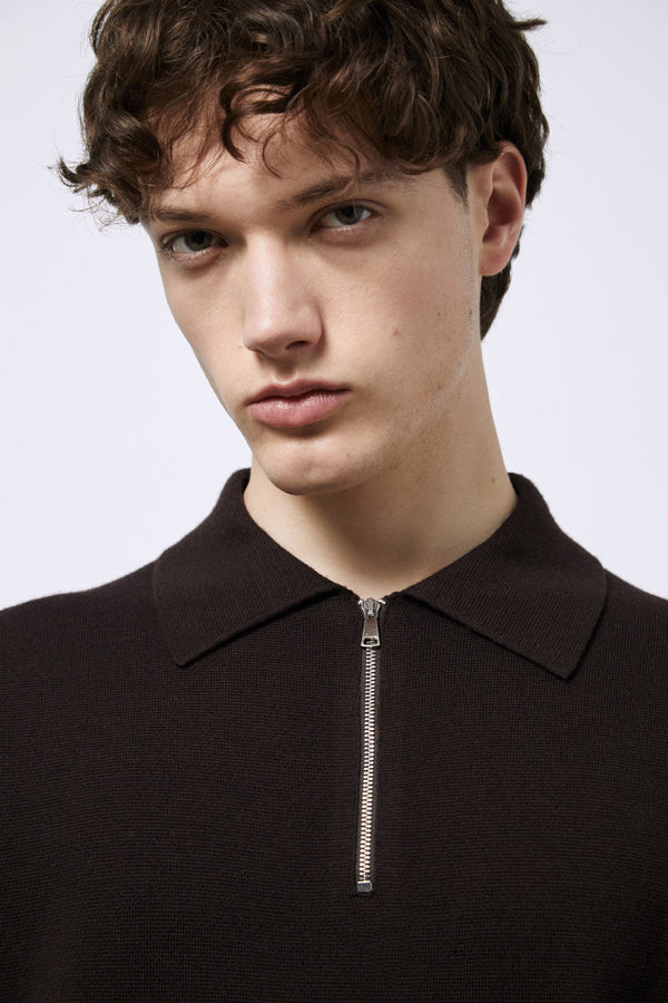 Milano Stitch Merino Wool Polo Shirt