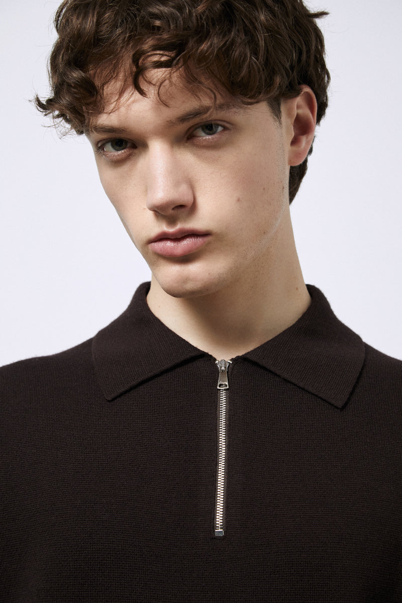 Milano Stitch Merino Wool Polo Shirt