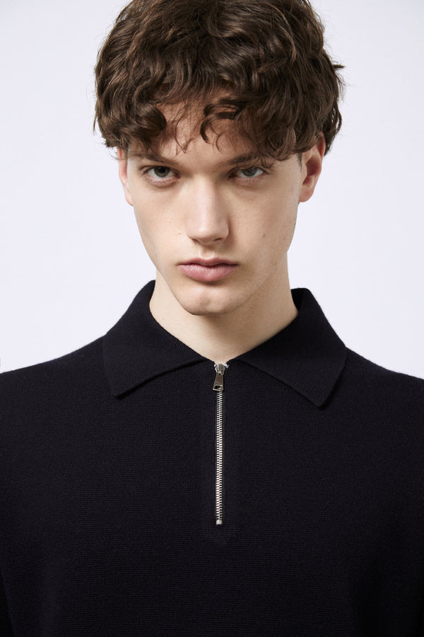 Milano Stitch Merino Wool Polo Shirt