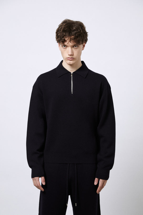 Milano Stitch Merino Wool Polo Shirt
