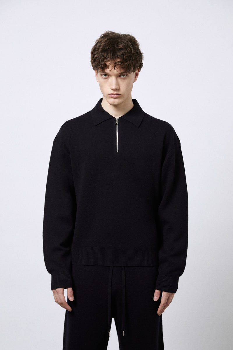 Milano Stitch Merino Wool Polo Shirt