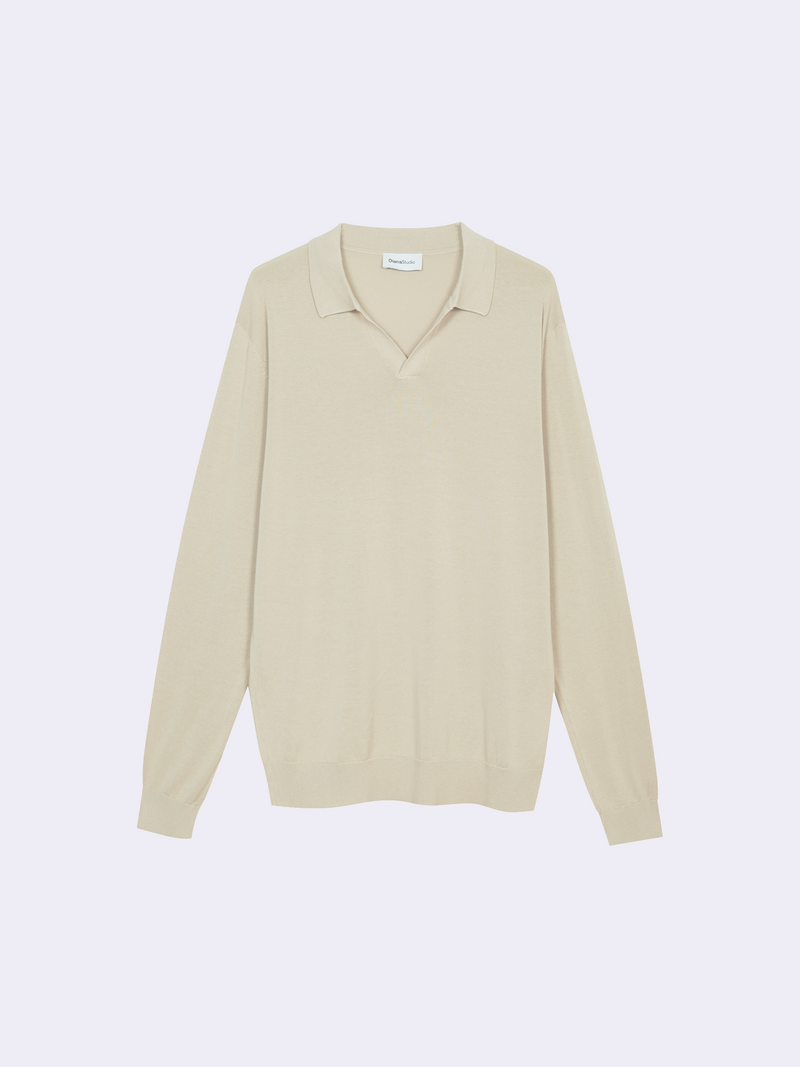 Polo senza bottoni in Cotone leggero
