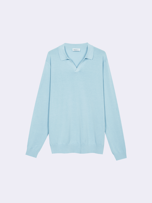 Polo senza bottoni in Cotone Leggero