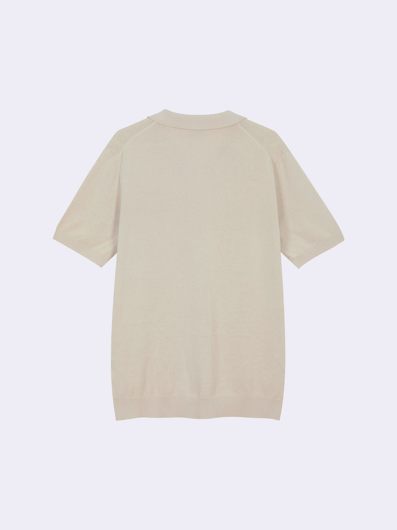 Polo senza bottoni in Cotone Leggero