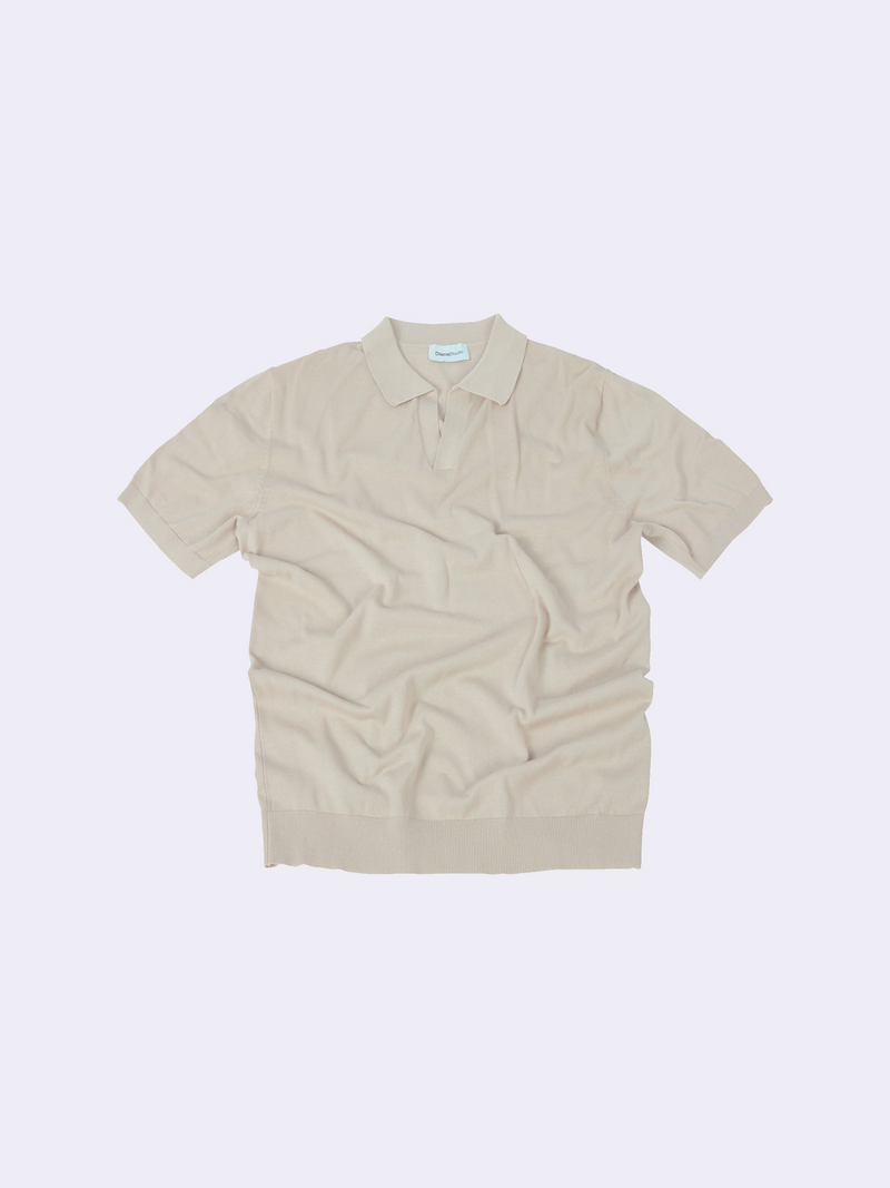 Polo senza bottoni in Cotone Leggero