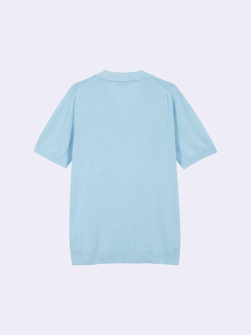 Polo senza bottoni in Cotone Leggero