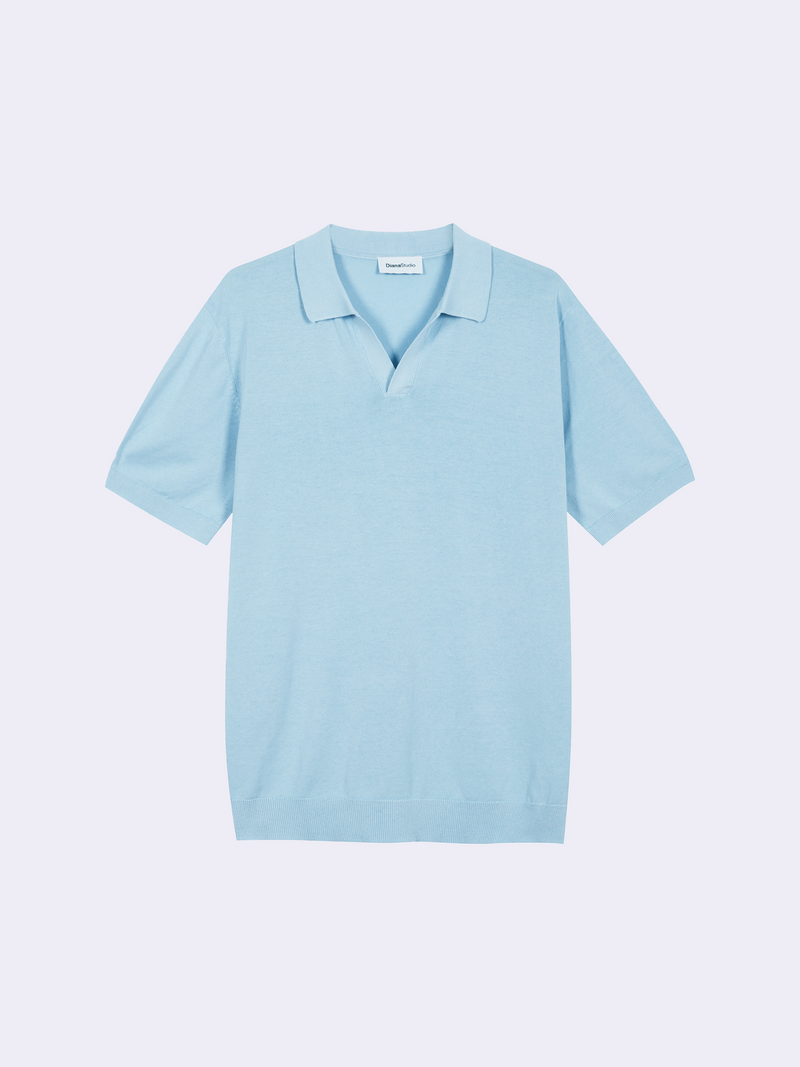 Polo senza bottoni in Cotone Leggero