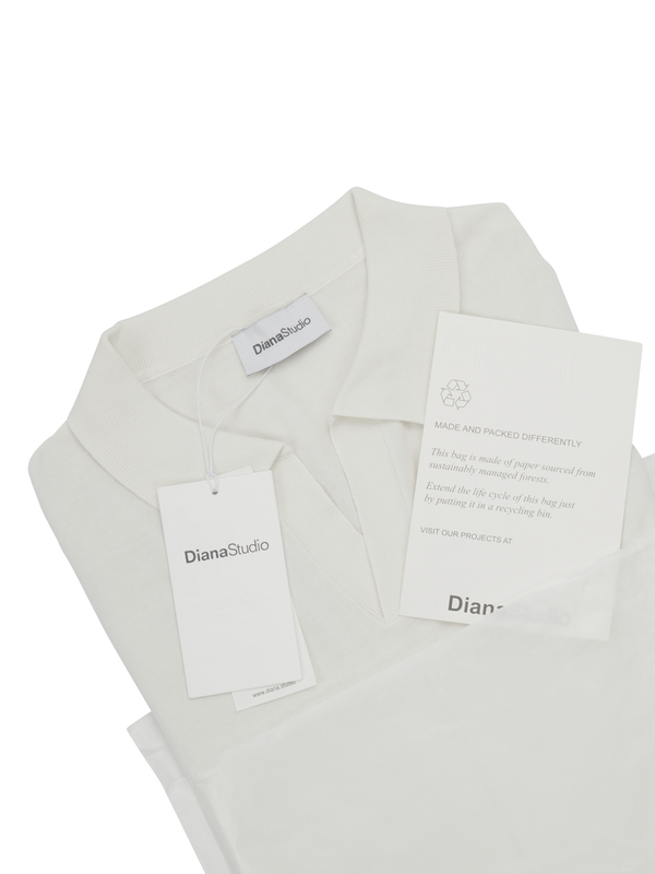 Polo senza bottoni a Maniche Lunghe in Cotone Leggero