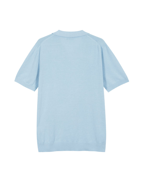 Polo senza bottoni in Cotone Leggero