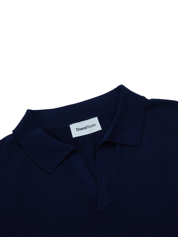 Polo senza bottoni in Cotone Leggero