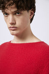 Boatneck in pura Lana con lavorazione casentino