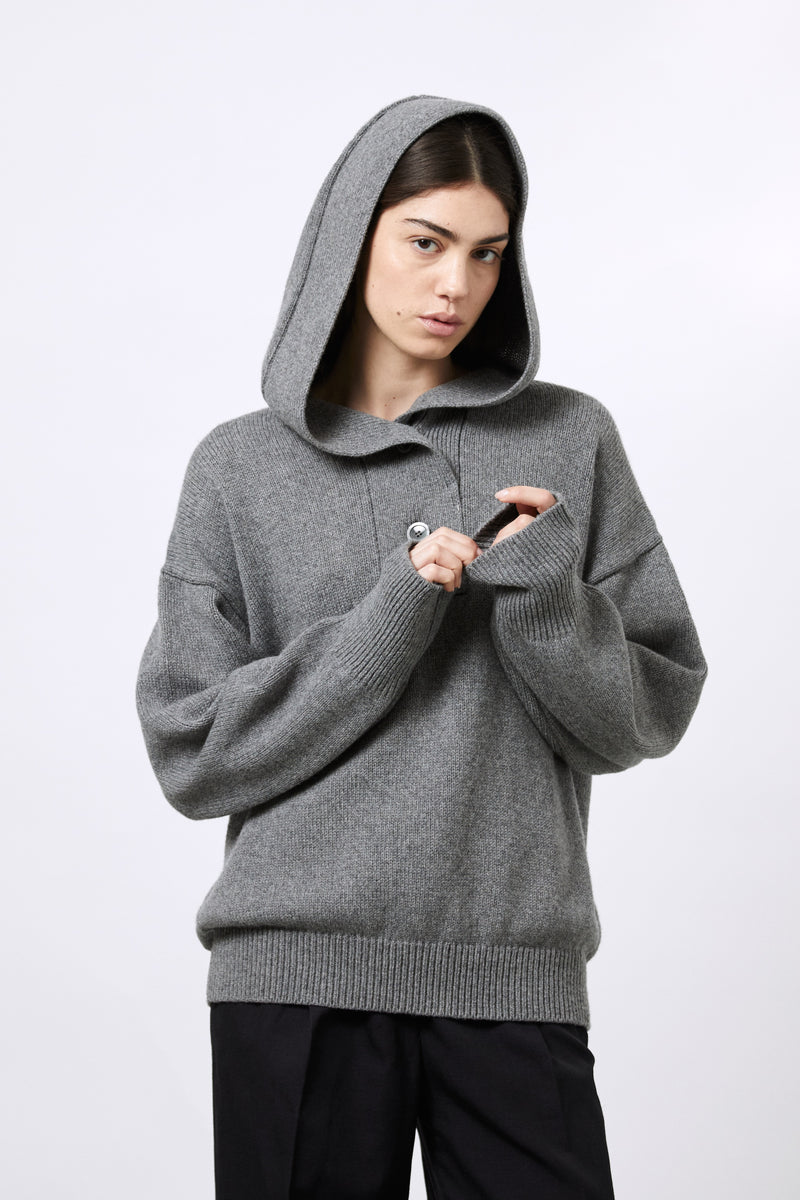 Oversize-Sweatshirt aus Baumwolle und Wolle