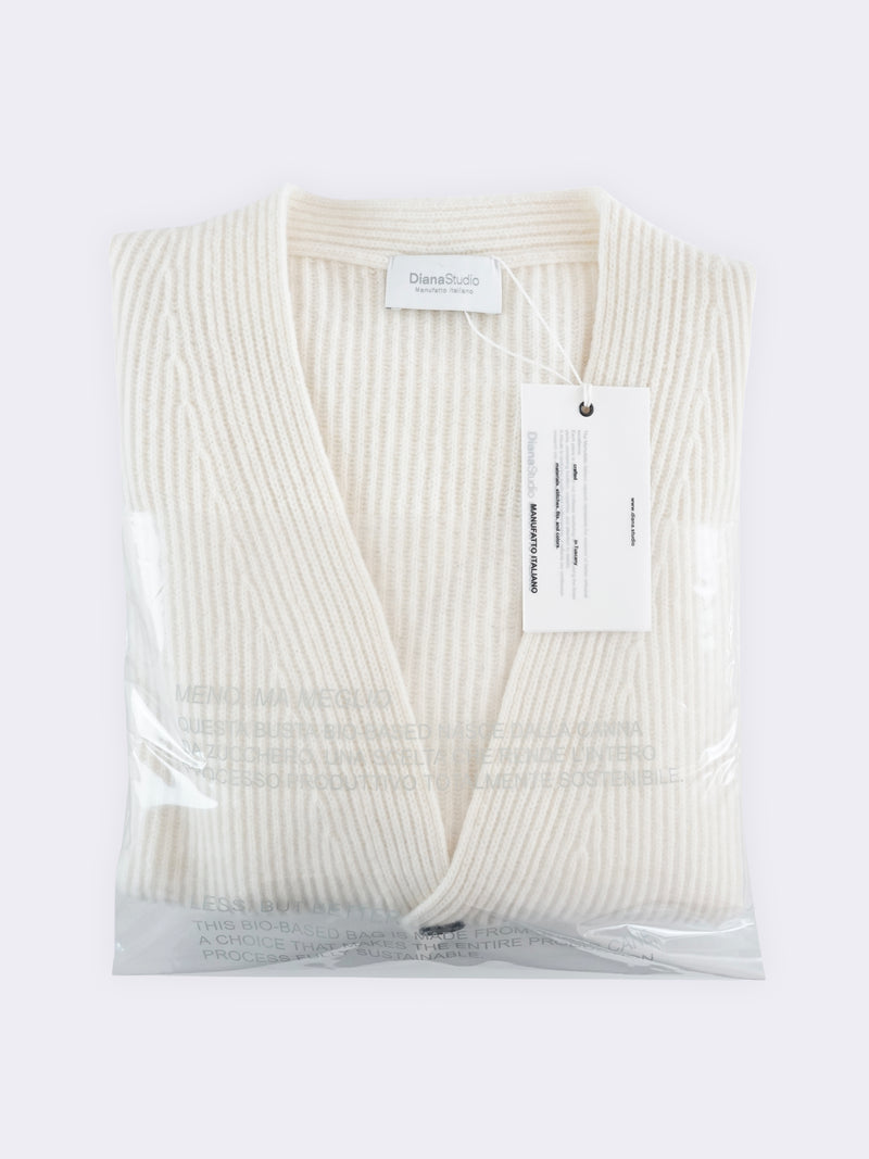 Pure Wool English Rib Cardigan