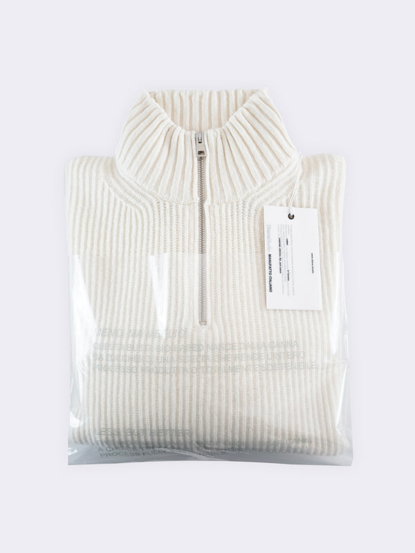 Trucker-Jacke aus reiner Wolle im englischen Strickmuster