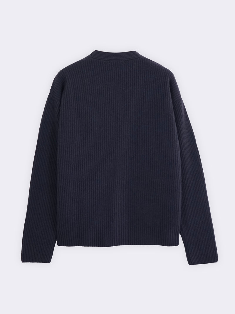 Pure Wool English Rib Cardigan