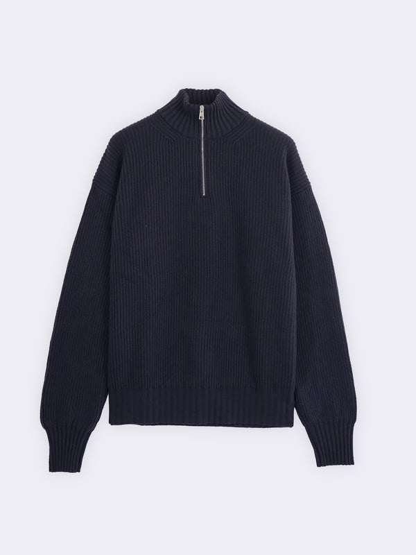 Trucker-Jacke aus reiner Wolle im englischen Strickmuster