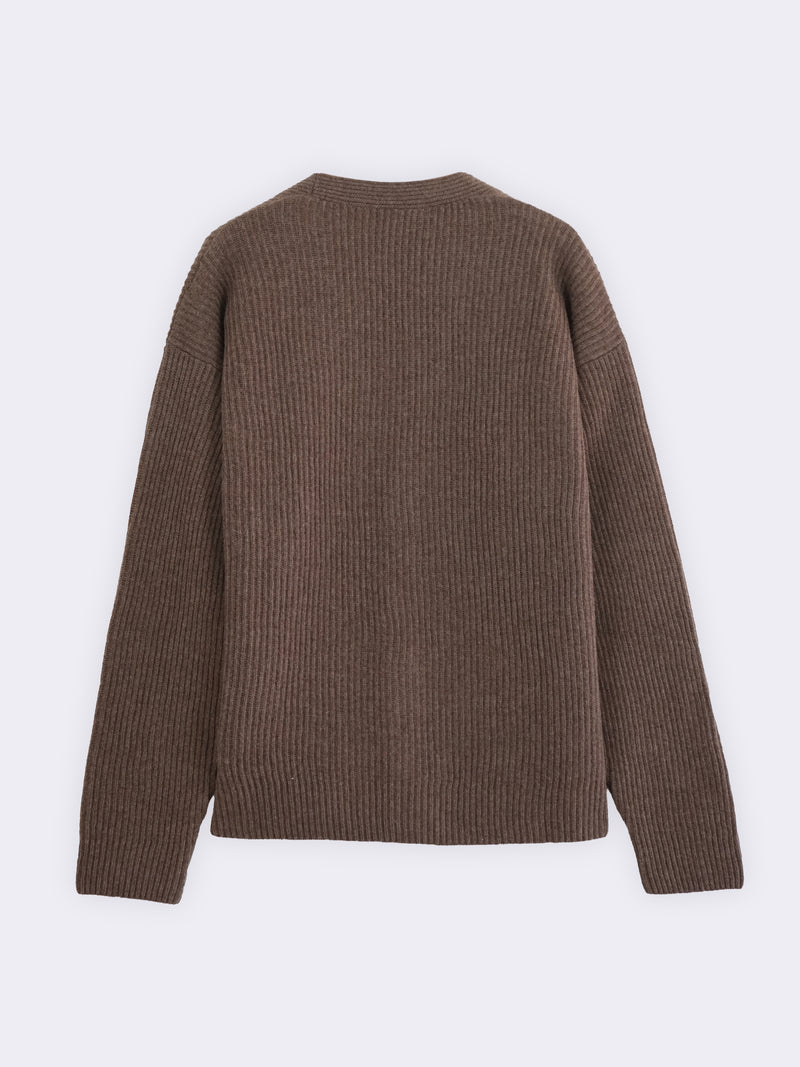 Pure Wool English Rib Cardigan