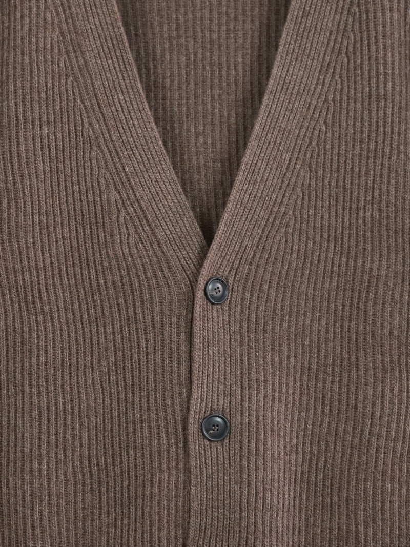 Pure Wool English Rib Cardigan