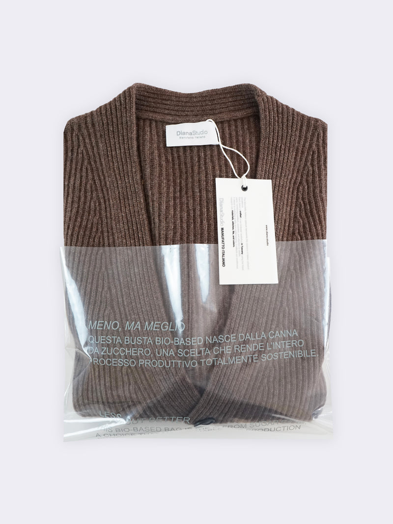 Pure Wool English Rib Cardigan
