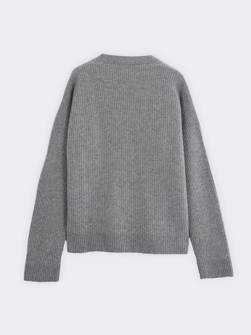 Pure Wool English Rib Cardigan