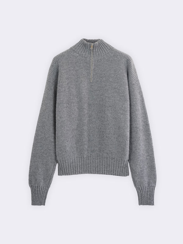 Trucker-Jacke aus reiner Wolle im englischen Strickmuster