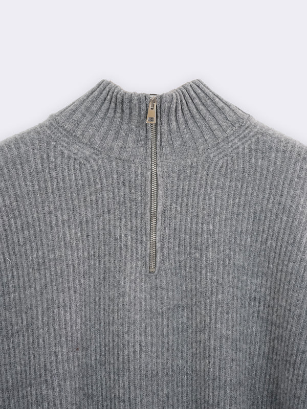 Trucker-Jacke aus reiner Wolle im englischen Strickmuster