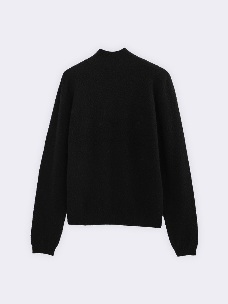 Pure Wool Mock Neck Sweater with Casentino Finish