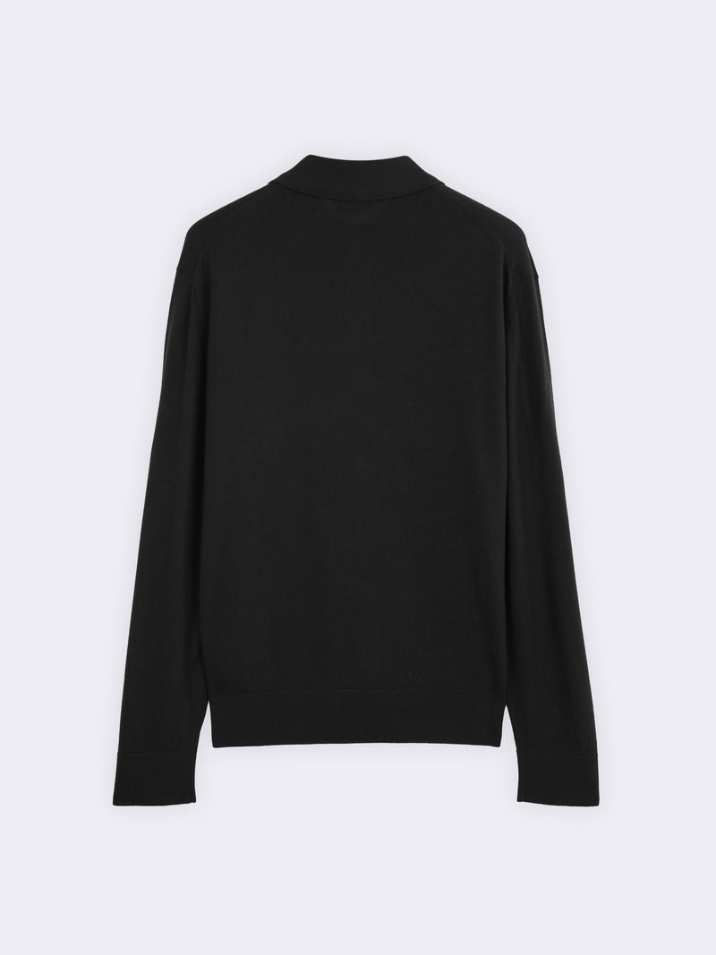 Feines Poloshirt aus Kaschmir und extrafeiner Merinowolle