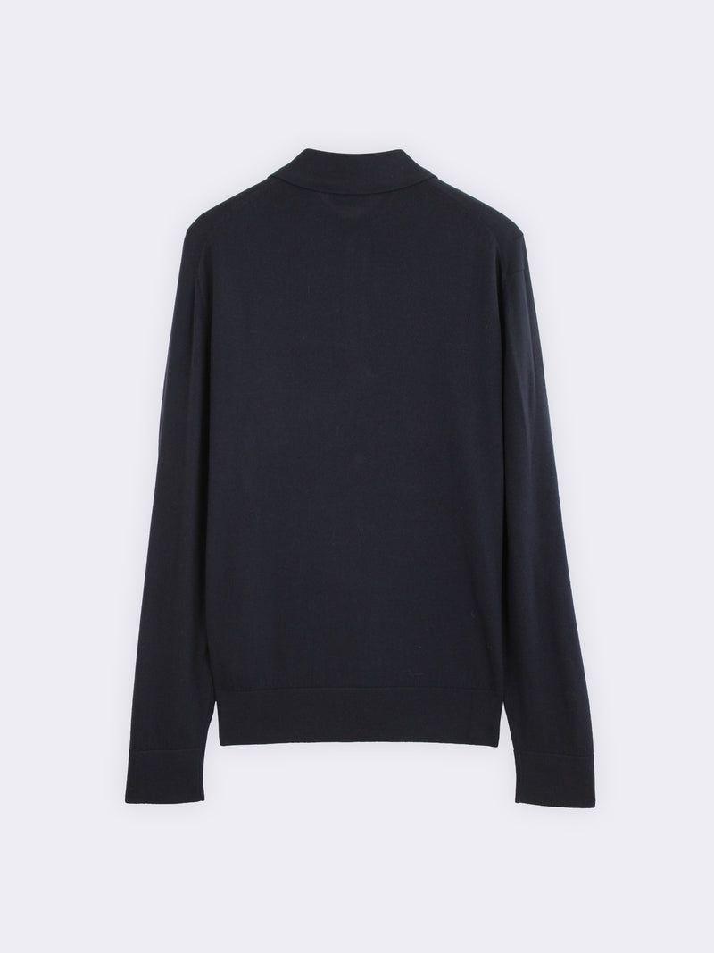 Feines Poloshirt aus Kaschmir und extrafeiner Merinowolle