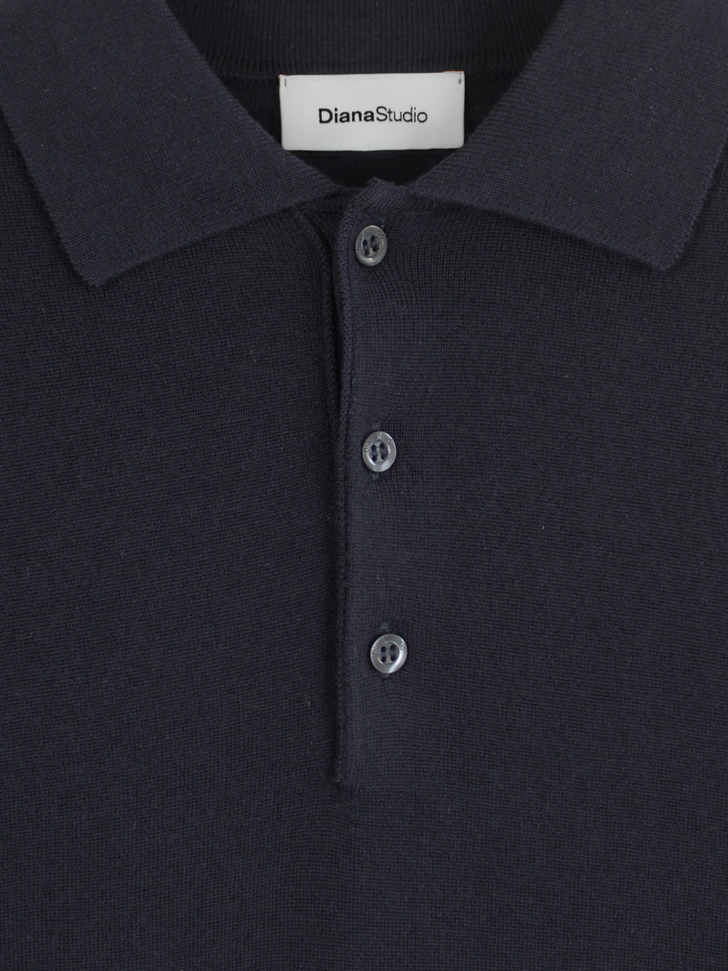 Feines Poloshirt aus Kaschmir und extrafeiner Merinowolle
