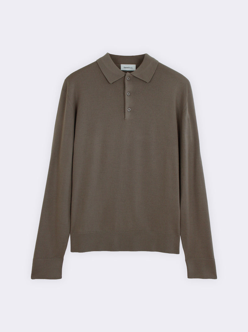 Feines Poloshirt aus Kaschmir und extrafeiner Merinowolle