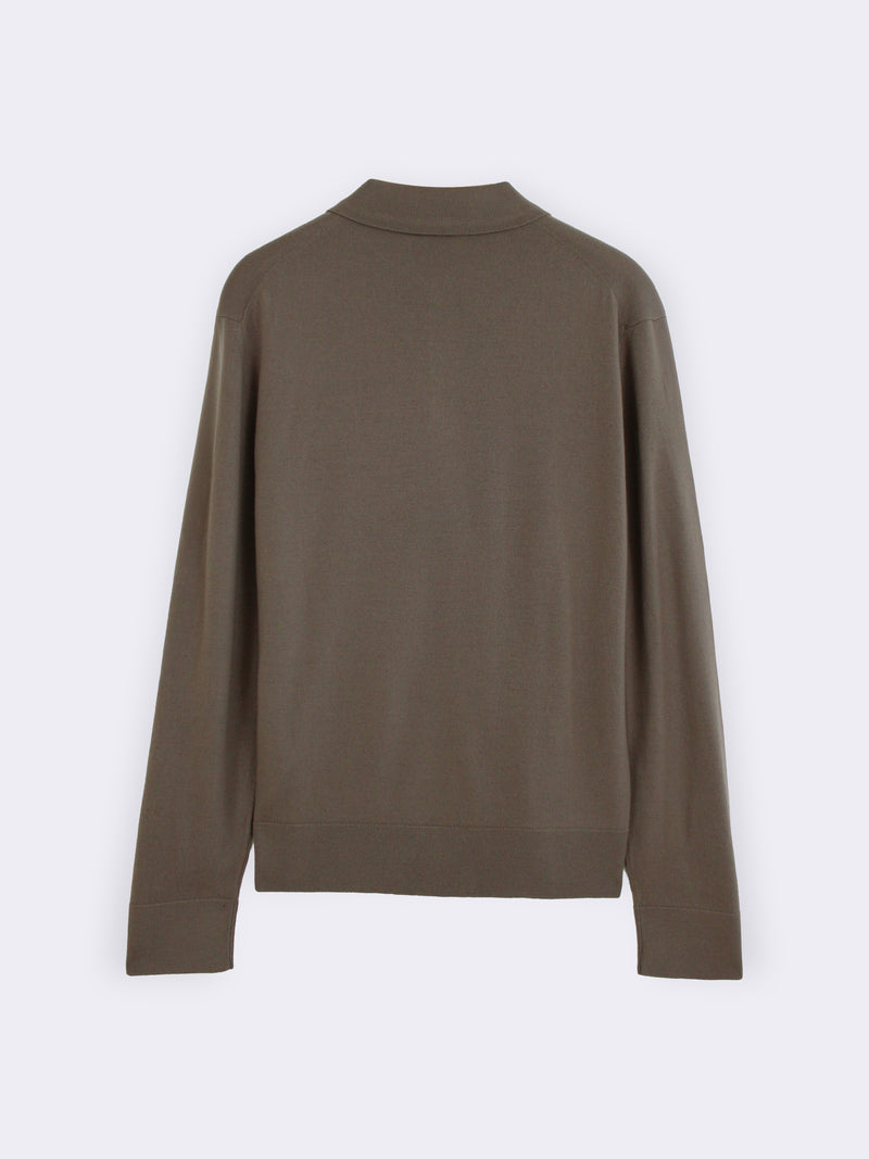 Feines Poloshirt aus Kaschmir und extrafeiner Merinowolle