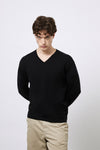 Scollo a V in Lana Merino extrafine e Cotone organico