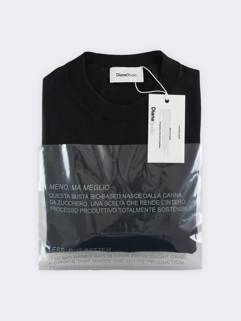 Rundhals-Pullover aus Kaschmir und extrafeiner Merinowolle