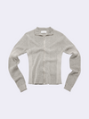 Maglia full zip in Lana e Cotone
