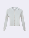 Maglia full zip in Lana e Cotone