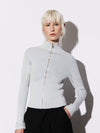 Maglia full zip in Lana e Cotone