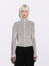 Maglia full zip in Lana e Cotone