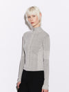 Maglia full zip in Lana e Cotone