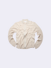 Giacca zip in Lino in punto chicco di riso