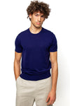 T-Shirt in maglia in Cotone Leggero - Variante Blu Navy - Immagine 5