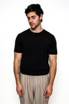 T-Shirt in maglia in Cotone Leggero - Variante Nero - Immagine 5