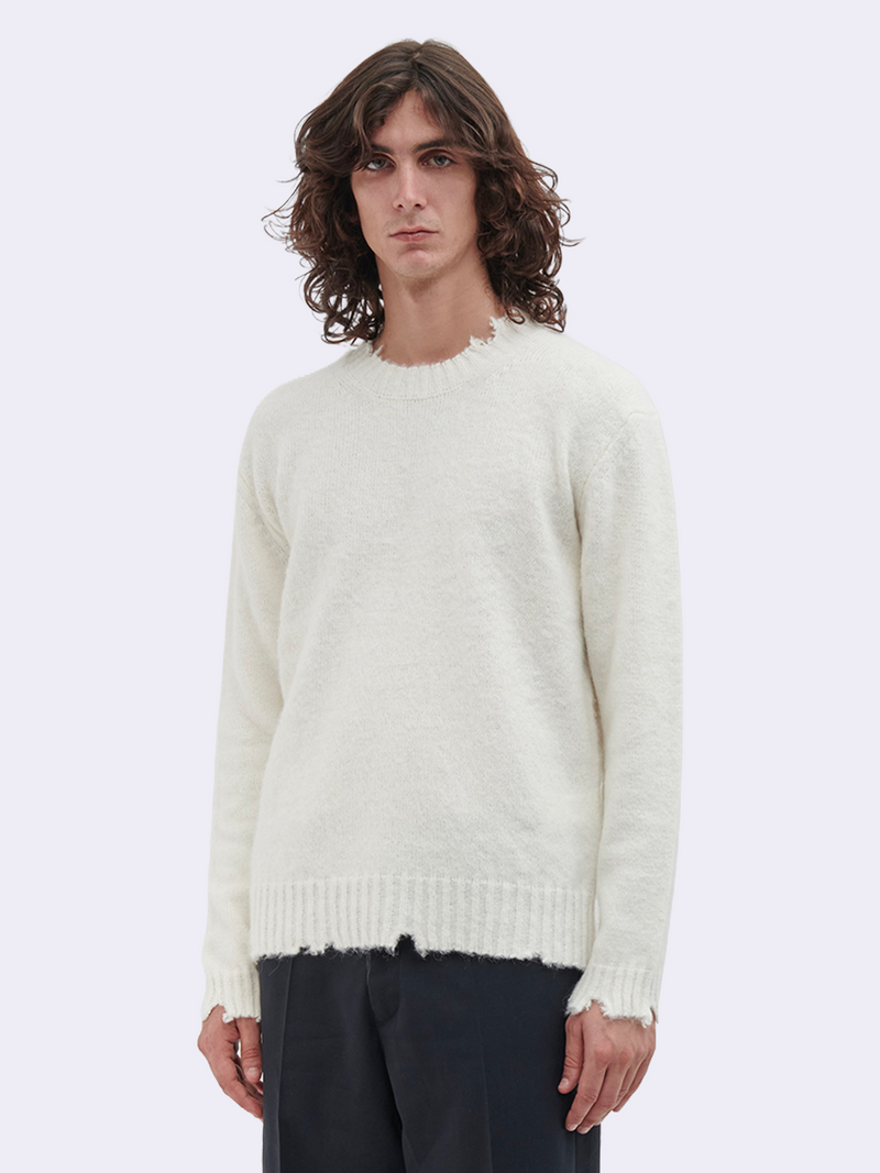 Girocollo garzato in misto Alpaca